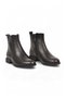 Black Genuine Leather Women's Classic Zip-Up Boots with Fleece-Lined Insulation 27492-1 - 4