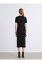 LCW Comfort Black Knit Dress, Featuring the ALITA CITY Touch - 4