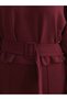Soulife Burgundy Belt Detail Women's Sweatshirt, Featuring the ALITA CITY Touch - 2
