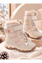Children's Winter Platform Sole Mini Boots Comfortable Daily Model - 4