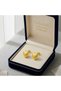 18K Real Saudi Gold Leaf Screw Earrings 037