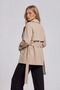 Mock Neck Tied Trench Coat