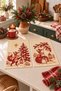 Winter Fox: Digitally Printed 2-Piece Kitchen Towel Set with Fox and Christmas Tree Designs, 35x55 cm - 7