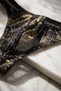 Men's Black and Gold-Patterned Sheer Tulle Briefs - 4