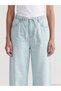 Alita City Farkıyla Xside Blue Denim Straight Wideleg Elastic Waist Wide Leg Women's Jean Trousers - 3