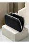 Glittery Glittery Clutch Bag with Silver Accents and Chain Strap for Women—Perfect for Weddings, Engagements, and Graduations - 4