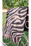 Brown Cotton Shawl with a Zebra Pattern - 3