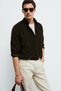 Drew Men's Regular Fit Button-Down Basic Shirt, Brown - 3