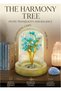Latas Natural Aquamarine Stone Tree in a Glass Dome with Wooden Base | Artificial Bonsai Feng Shui Money Tree & Good Luck for Home & Office 03 - 3