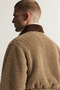 Velvet-Collar, Lined, Zippered Plush-Lined Coat - 4