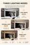 Rechargeable LED Car Visor Vanity Mirror – Touch Screen Makeup Mirror with Adjustable Lighting, Port - 5
