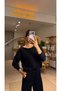 Modal-textured boat neck tracksuit set - 2