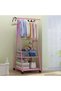 Triangle Garment Clothes Rack with Shelves and Hanging Rail, 55 x 42 x 160 cm Freestanding - 7
