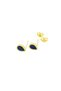 18K Gold Black Droplet Earrings - 2