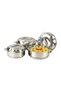 Stainless Steel Hot Pot Set with Lids, 3 Pieces, Graduated Sizes Serving Casseroles, Silver - 5