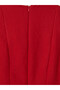 LCW Comfort Red Plain Loose & Oversized Oval-Neck Long Evening Gown—The ALITA CITY Difference - 8