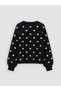 High-Quality Pieces from Çelebi Store: Women's Loose-Fit Polka Dot Knit Cardigan - 7