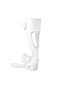 Prim Reinforced Drop Foot Orthosis AFO, Thermoplastic Ankle Foot Brace with Full Insole, Adjustable Padded Velcro Straps, Posterior Leaf Spring Support, Left or Right Leg, Sizes S to XL, White or Gray - 3