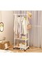 Triangle Garment Clothes Rack with Shelves and Hanging Rail, 55 x 42 x 160 cm Freestanding - 5
