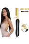 Ceramic Electric Hot Comb Hair Straightener Brush, Fast Heating Comb with Anti-Scald Cover