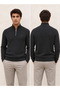 Men's Checked Turtleneck Sweater with a Zipper - 3