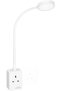 Plug In LED Reading Light, Dimmable LED White Flexible Bedside Wall Lamp with Power Plug and Extensi - 2
