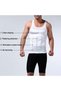 Men's Body Shaper Vest, Sleeveless Compression Undershirt with Firming Panels, Size L - 6