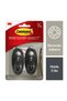 Medium Decorative Hook with Strips, Slate - No Damage Adhesive Wall Hook for Keys, Bags - 2