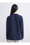 LCW EVERYDAY Navy Oversized Modal-Blend Women's Sweatshirt, Featuring the ALITA CITY Touch - 4