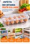10-Compartment Clear Plastic Egg Storage Container with Locking Lid, 25x11x8 cm - 3