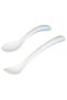 Börja Baby Spoon, White-Blue, 2 Pieces