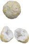 Latas Natural White Quartz Crystal Geode, Split Pair | Mineral Raw Stone for Crystal Therapy, Meditation & Home Decoration 01