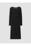 LCW Comfort Black Lace-Patterned Dress, Featuring the ALITA CITY Touch - 5