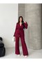 Women's Rose-Printed Top and Bottom Set with Wide-Leg Pants and a Tie-Detail Design - 4