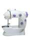 Portable Mini Electric Sewing Machine with Foot Pedal and Adapter, 2 Speeds, Light, White and Purple