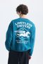 Oversized Printed Crew-Neck Sweatshirt - 5