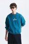 Oversized Printed Crew-Neck Sweatshirt - 3