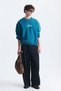 Oversized Printed Crew-Neck Sweatshirt