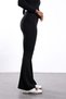 Black Elasticated Hem Flared Pants 2511 - 4
