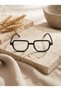 Square frame blue light filter glasses reading pc screen glasses lenses can be changed - 3