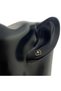 18K Real Gold VCA Black Stone Earrings - 4