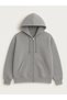 Unisex Zipper-Front Fleece-Lined Hooded Pilling-Resistant Oversized Winter Cardigan Hoodie Jacket