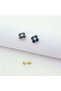 18K Real Gold VCA Black Stone Earrings - 3