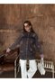 Women's Denim Jacket with Beaded Embroidery on the Front and Back Sleeves - 8