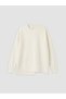 TWO MT SHOP QUALITY KOOR SPORT Ecru Scuba Fabric Solid Oversized Women's Sweatshirt - 6