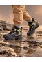 Children's Outdoor Trekking Boots with Automatic Buckles, Water-Repellent, and Non-Slip Soles