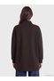 Two Mt Shop Quality Lcw Modest Brown Interlock Plain Loose & Baggy Women's Sweatshirt Tunic - 4
