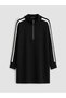 Two Mt Shop Quality Lcw Everyday Black Diving Fabric Plain Loose & Baggy Women's Sweatshirt Tunic - 5