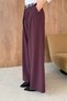 Pleated Pants, Burgundy - 4