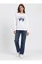 Women's long-sleeved sweatshirt with stone embellishments